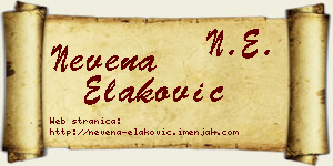 Nevena Elaković vizit kartica